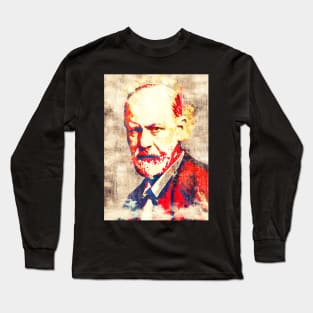 Sigmund Freud Pop Art Long Sleeve T-Shirt